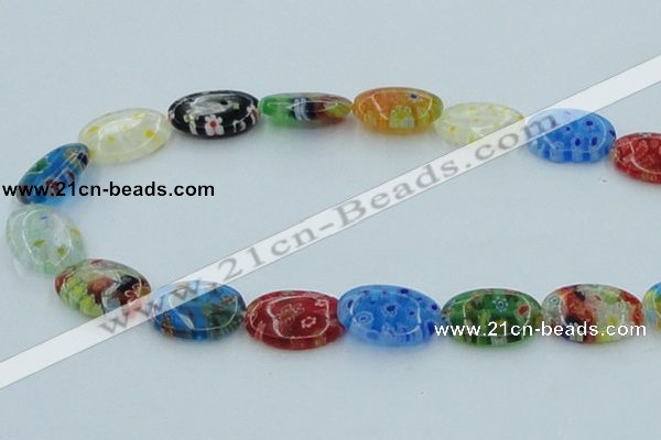 CLG590 16 inches 13*18mm oval lampwork glass beads wholesale