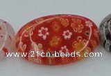 CLG591 16 inches 18*25mm oval lampwork glass beads wholesale