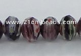 CLG60 15 inches 8*10mm faceted rondelle handmade lampwork beads