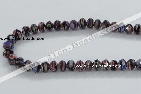 CLG60 15 inches 8*10mm faceted rondelle handmade lampwork beads