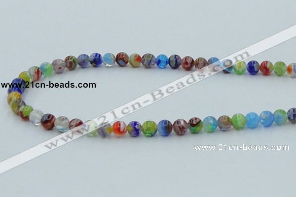 CLG600 16 inches 6mm round lampwork glass beads wholesale