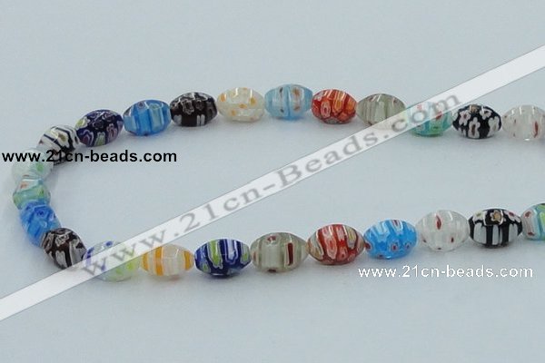 CLG609 5PCS 16 inches 8*12mm rice lampwork glass beads wholesale