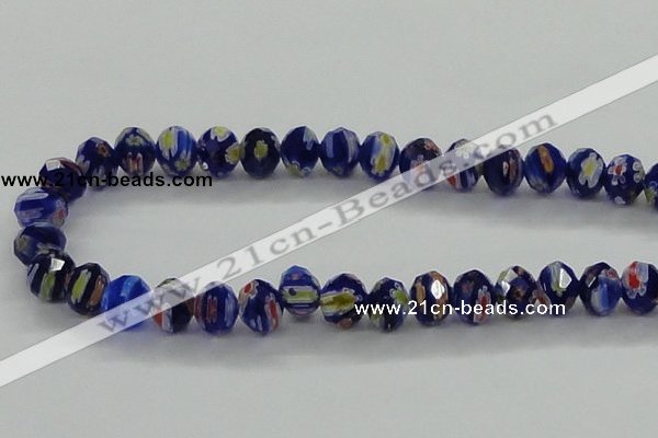 CLG61 15 inches 8*10mm faceted rondelle handmade lampwork beads