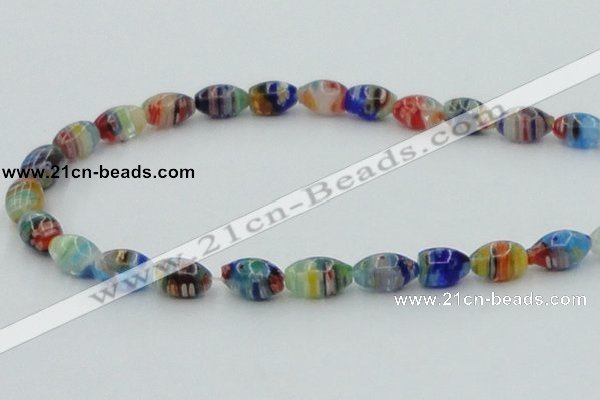 CLG611 5PCS 16 inches 7*12mm rice lampwork glass beads wholesale