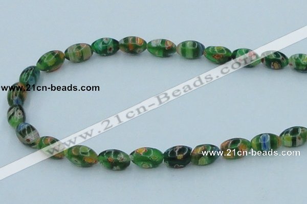 CLG612 5PCS 16 inches 7*12mm rice lampwork glass beads wholesale