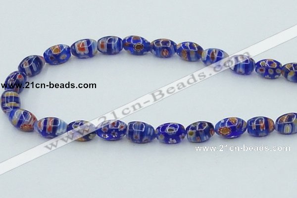 CLG613 5PCS 16 inches 7*12mm rice lampwork glass beads wholesale