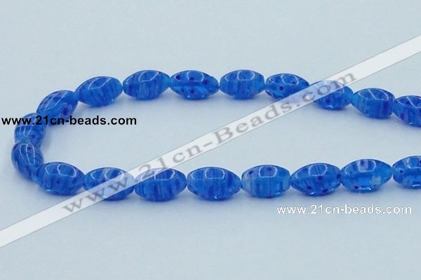 CLG616 3PCS 16 inches 10*16mm rice lampwork glass beads wholesale