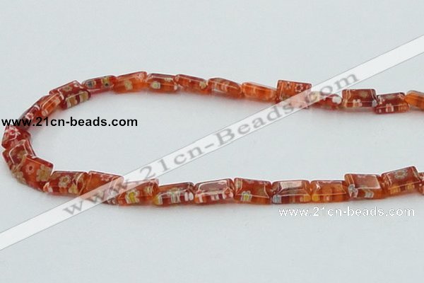 CLG618 5PCS 16 inches 8*10mm rectangle lampwork glass beads wholesale