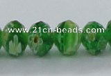 CLG62 15 inches 8*10mm faceted rondelle handmade lampwork beads