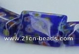 CLG622 5PCS 16 inches 13*18mm rectangle lampwork glass beads wholesale