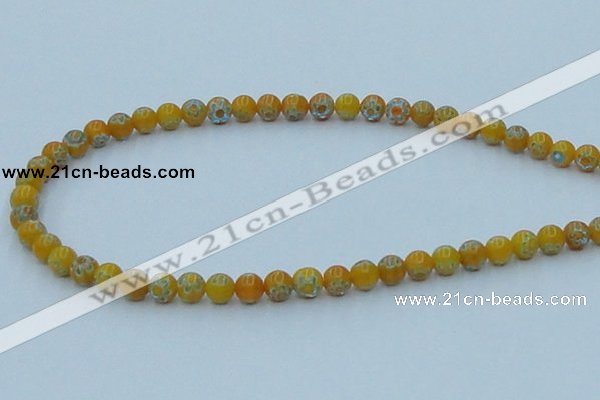 CLG623 10PCS 16 inches 6mm round lampwork glass beads wholesale