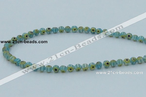 CLG627 10PCS 16 inches 6mm round lampwork glass beads wholesale