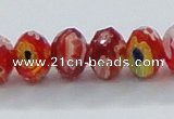 CLG63 15 inches 8*10mm faceted rondelle handmade lampwork beads