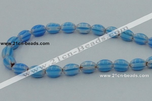 CLG631 5PCS 16 inches 10*14mm oval lampwork glass beads wholesale