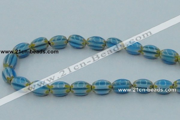 CLG635 5PCS 16 inches 10*14mm oval lampwork glass beads wholesale