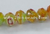 CLG64 15 inches 8*10mm faceted rondelle handmade lampwork beads
