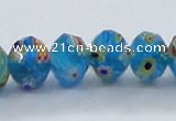 CLG65 15 inches 8*10mm faceted rondelle handmade lampwork beads