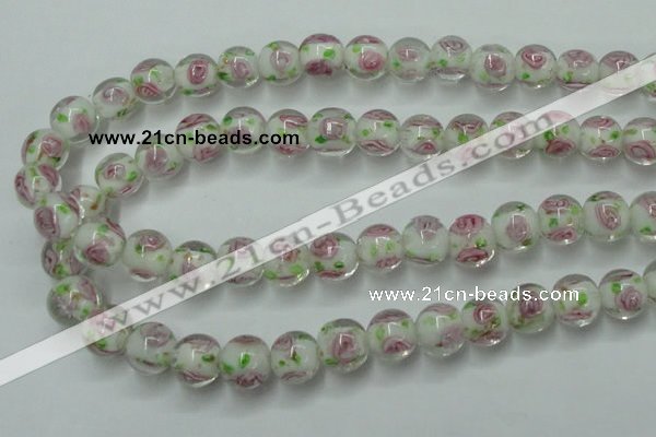 CLG750 15.5 inches 10mm round lampwork glass beads wholesale