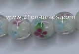 CLG751 15.5 inches 10mm round lampwork glass beads wholesale