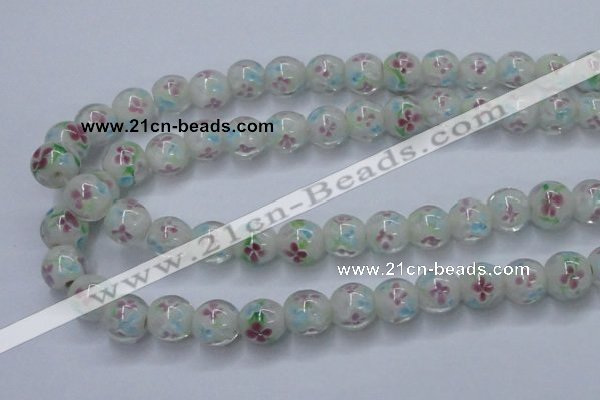 CLG751 15.5 inches 10mm round lampwork glass beads wholesale