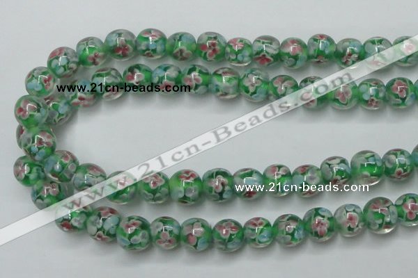 CLG753 15.5 inches 10mm round lampwork glass beads wholesale