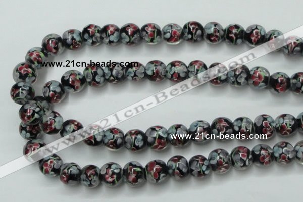 CLG754 15.5 inches 10mm round lampwork glass beads wholesale