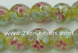 CLG756 15.5 inches 10mm round lampwork glass beads wholesale