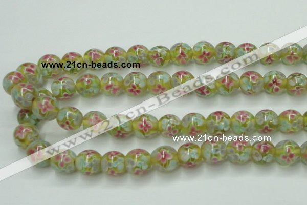 CLG756 15.5 inches 10mm round lampwork glass beads wholesale