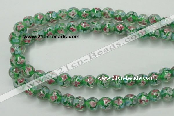 CLG757 15.5 inches 10mm round lampwork glass beads wholesale