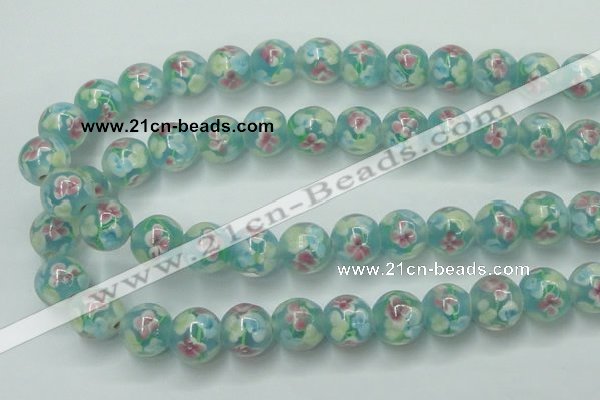 CLG758 15 inches 12mm round lampwork glass beads wholesale