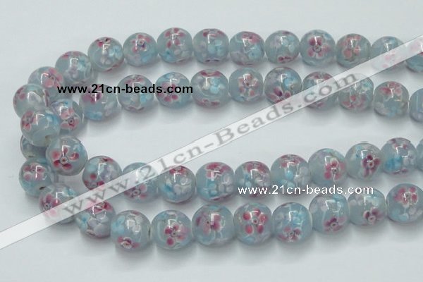 CLG759 15 inches 12mm round lampwork glass beads wholesale