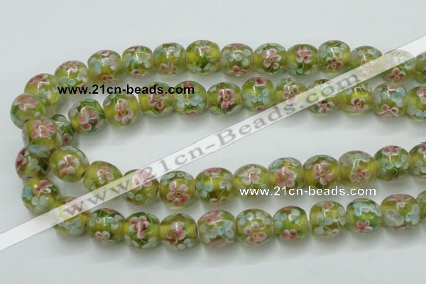 CLG761 15 inches 12mm round lampwork glass beads wholesale