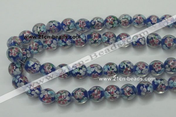 CLG762 15 inches 12mm round lampwork glass beads wholesale