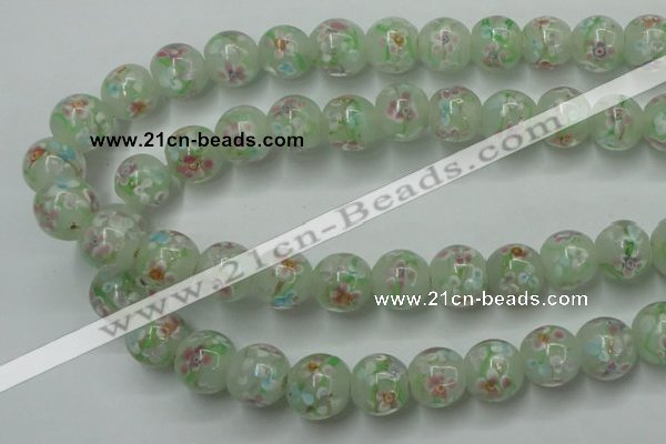 CLG764 15 inches 12mm round lampwork glass beads wholesale