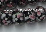 CLG766 14.5 inches 8*12mm rondelle lampwork glass beads wholesale