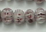 CLG777 14 inches 8*12mm rondelle lampwork glass beads wholesale