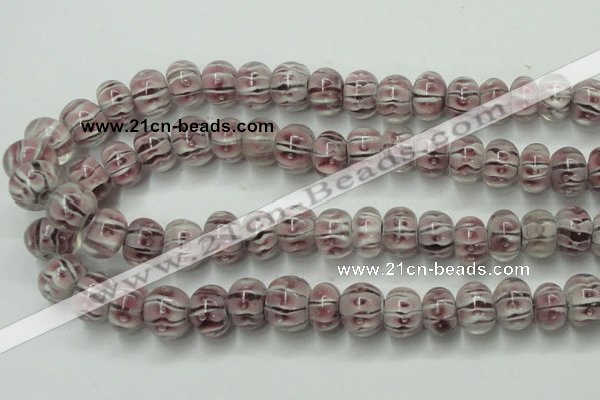 CLG777 14 inches 8*12mm rondelle lampwork glass beads wholesale