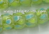 CLG783 14 inches 8*12mm rondelle lampwork glass beads wholesale