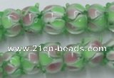 CLG785 14.5 inches 8*12mm rondelle lampwork glass beads wholesale