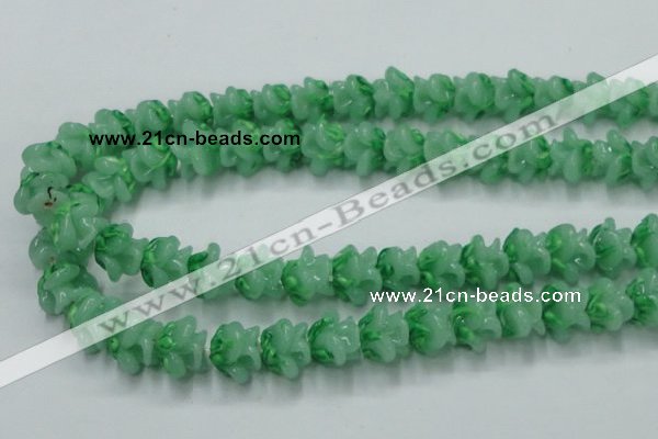 CLG791 15.5 inches 11*13mm rose lampwork glass beads wholesale
