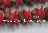 CLG795 15.5 inches 11*13mm rose lampwork glass beads wholesale