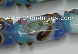 CLG805 15 inches 14*24mm rectangle lampwork glass beads wholesale