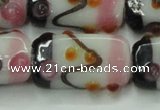 CLG807 15 inches 14*24mm rectangle lampwork glass beads wholesale