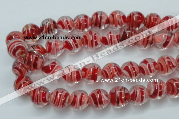 CLG852 15.5 inches 18mm round lampwork glass beads wholesale