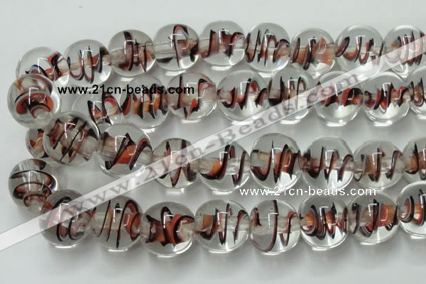 CLG853 15.5 inches 18mm round lampwork glass beads wholesale