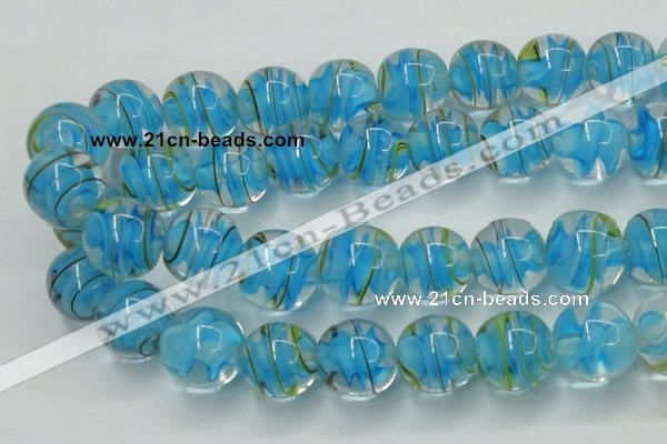 CLG854 15.5 inches 18mm round lampwork glass beads wholesale