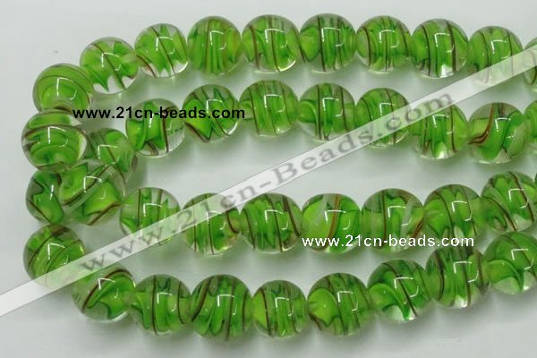 CLG855 15.5 inches 18mm round lampwork glass beads wholesale