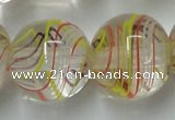 CLG856 15.5 inches 18mm round lampwork glass beads wholesale