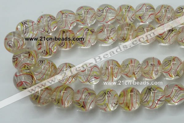 CLG856 15.5 inches 18mm round lampwork glass beads wholesale