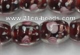 CLG878 15 inches 11*13mm oval lampwork glass beads wholesale